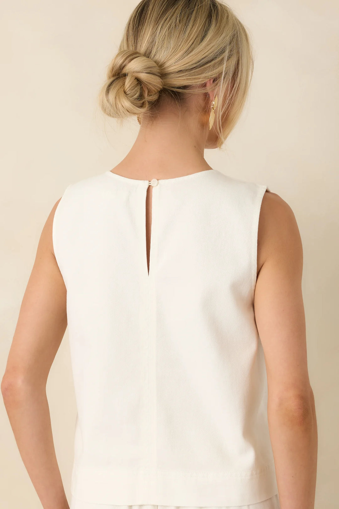 Z Supply Sun Seeker Ivory Twill Cropped Tank