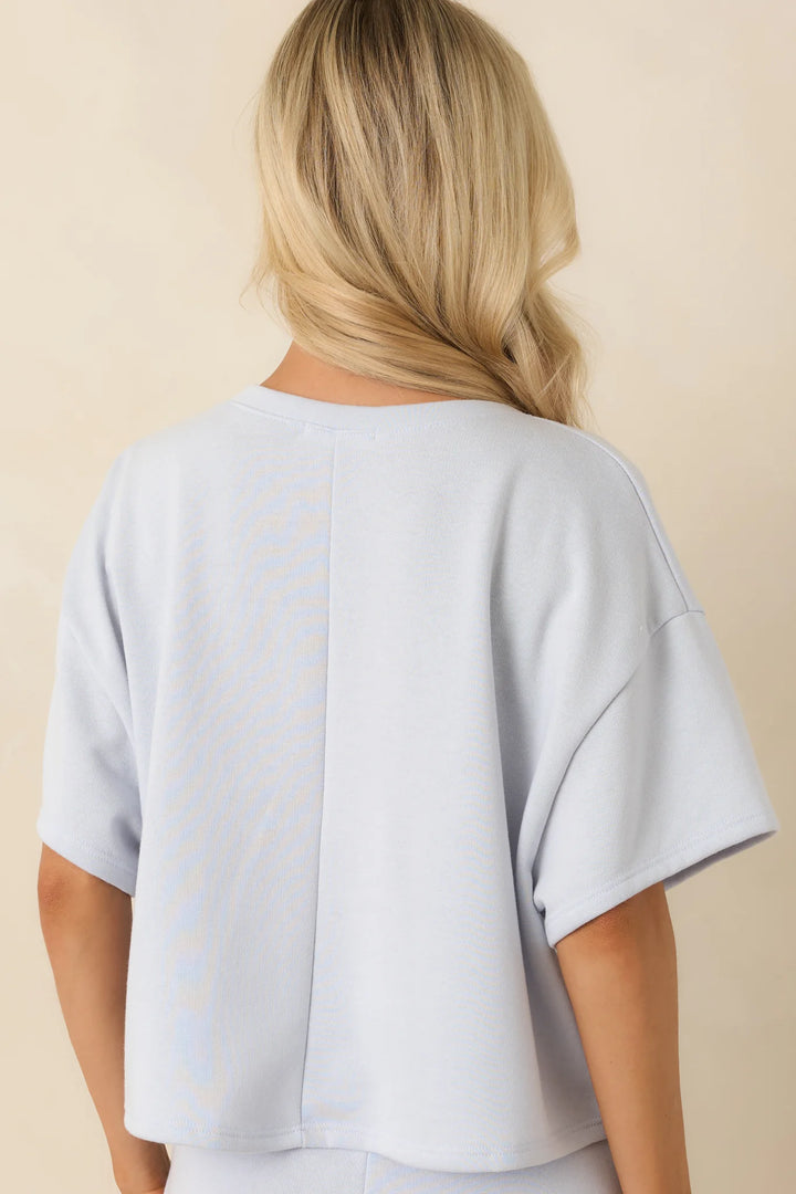 The Fun Part Light Blue Cropped Tee