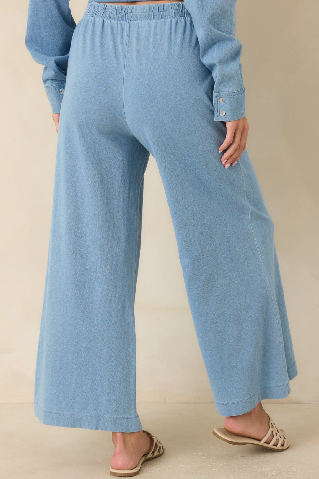 Z Supply Scout Washed Indigo Cotton Knit Jersey Denim Pant