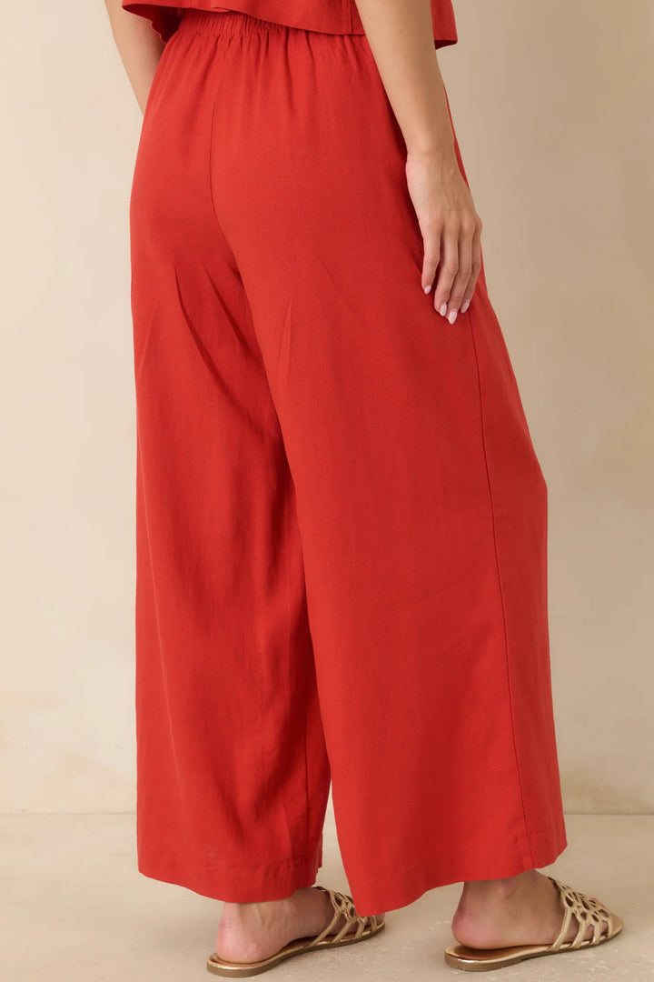 Z Supply Scout Chili Pepper Red Linen Pants