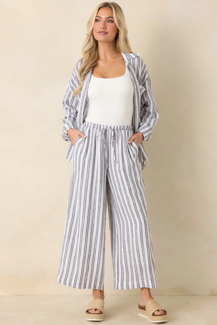 Z Supply The Perfect Black & White Stripe Pants