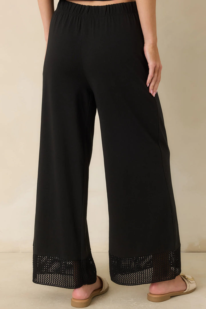 Z Supply Banyan Black Crochet Pants