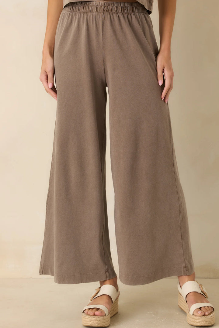 Z Supply Scout Perfectly Taupe Cotton Jersey Pants