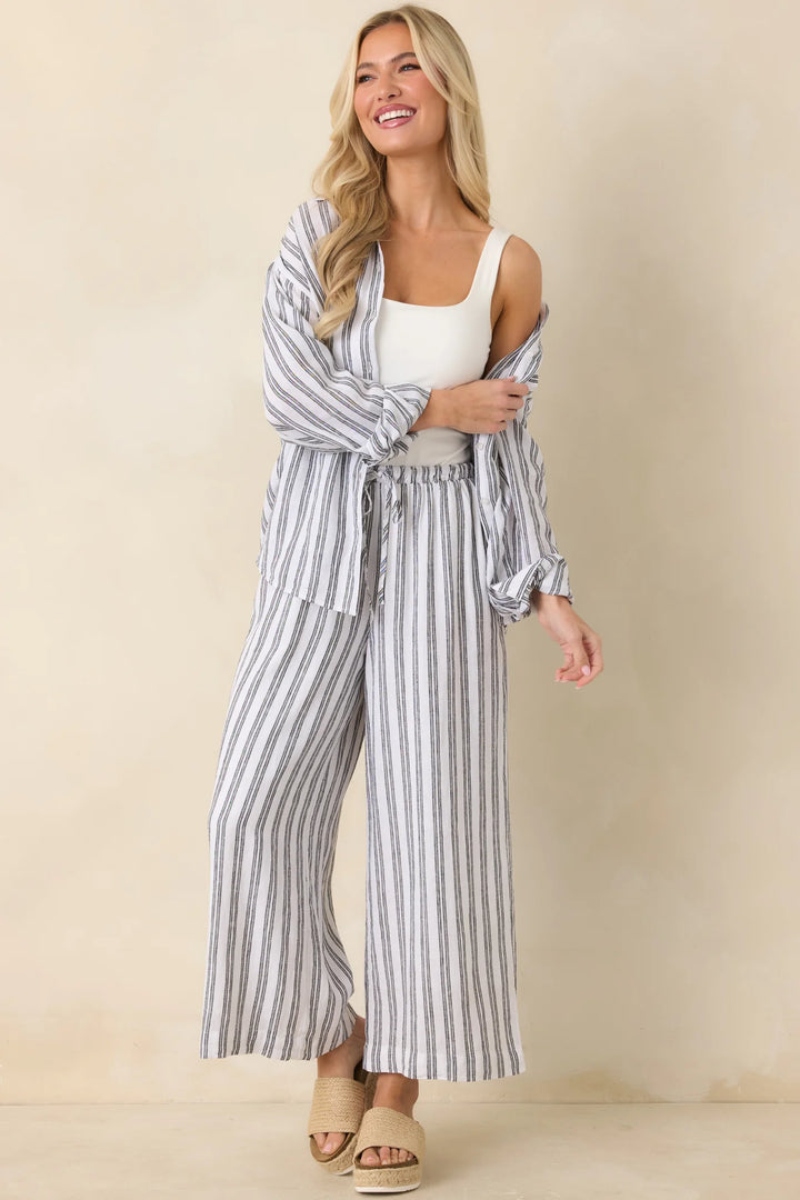 Z Supply The Perfect Black & White Stripe Pants