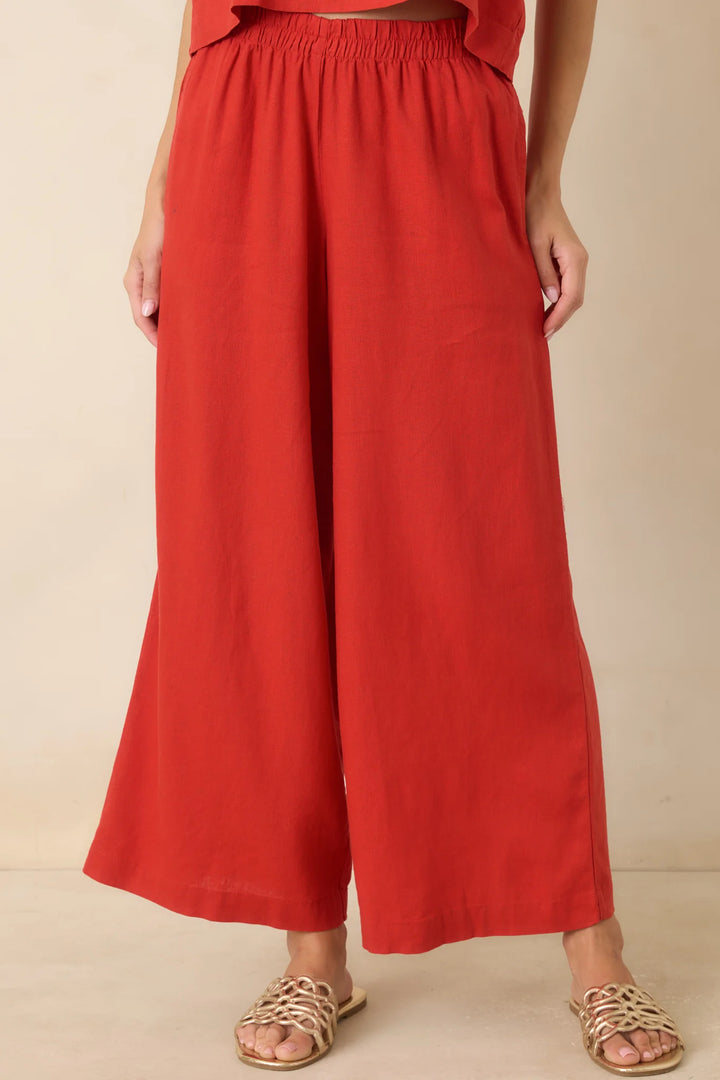 Z Supply Scout Chili Pepper Red Linen Pants